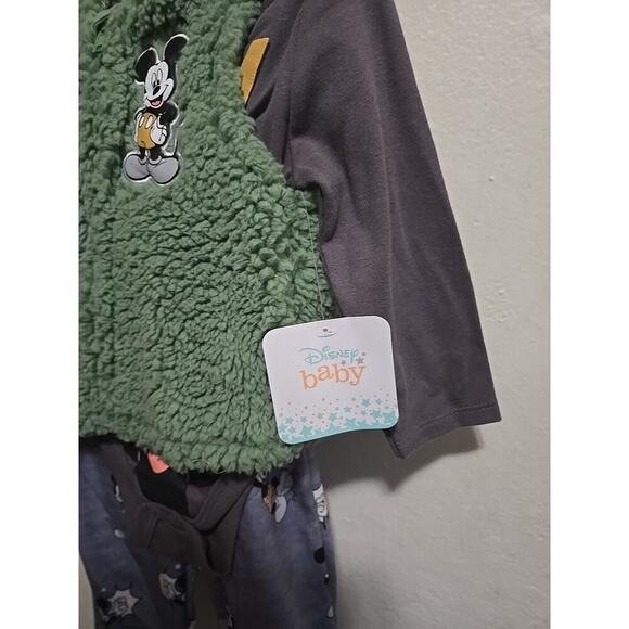 NEW Disney Baby Outfit 18 M Mickey Mouse 3 Piece Clothes - Picture 5 of 16